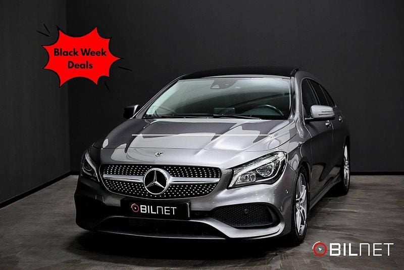 Mörkgrå (grå) Begagnad 2019 Mercedes CLA200 Shooting Brake AMG Kombi | 229 900 kr (Marknadspris) - Bild 1/4
