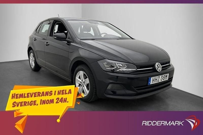 Svart Begagnad 2019 VW Polo Comfortline Halvkombi | 168 700 kr (Marknadspris) - Bild 1/3