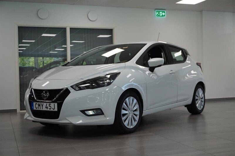 Vit Begagnad 2022 Nissan Micra Acenta Halvkombi | 179 900 kr (Marknadspris) - Bild 1/4