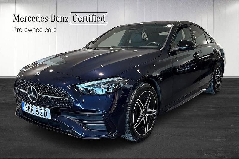 Begagnad Mercedes C300e AMG line 204 HK (150 kW) 2023 Blå Sedan