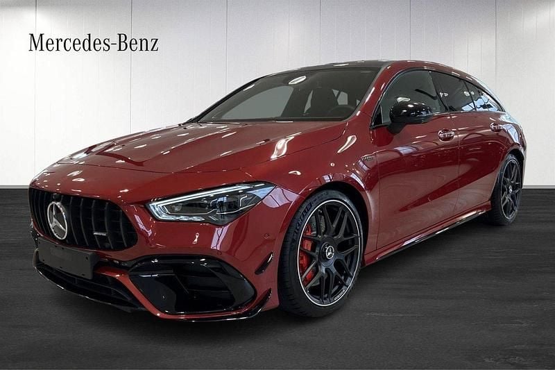 Röd (red) Ny 2025 Mercedes CLA45 AMG AMG Line Premium Plus Kombi | 759 250 kr - Bild 1/4