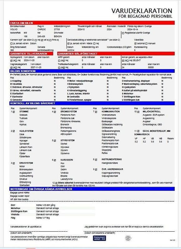 Begagnad Volvo XC60 Plus 355 HK (261 kW) 2025 Grå SUV