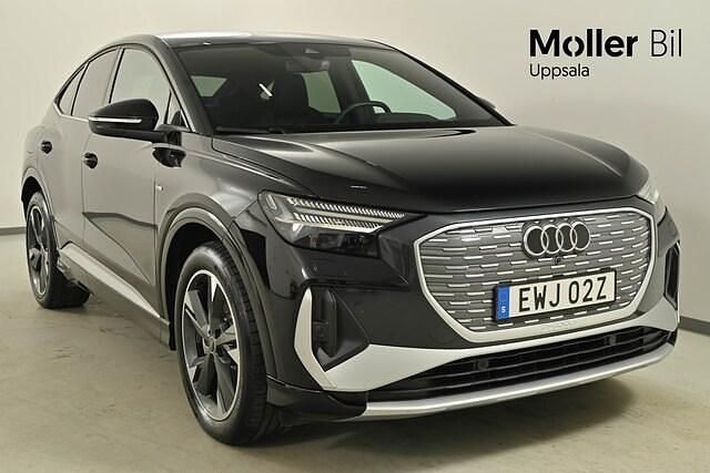Mytsvart metallic Begagnad 2025 Audi Q4 Sportback e-tron S-Line SUV | 649 900 kr (Marknadspris) - Bild 1/4