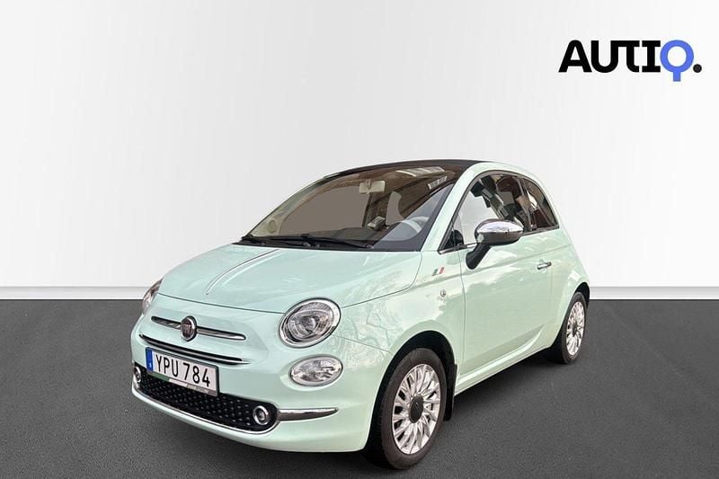 Grön (dew green) Begagnad 2018 Fiat 500C Lounge Cab | 99 900 kr (Marknadspris) - Bild 1/4