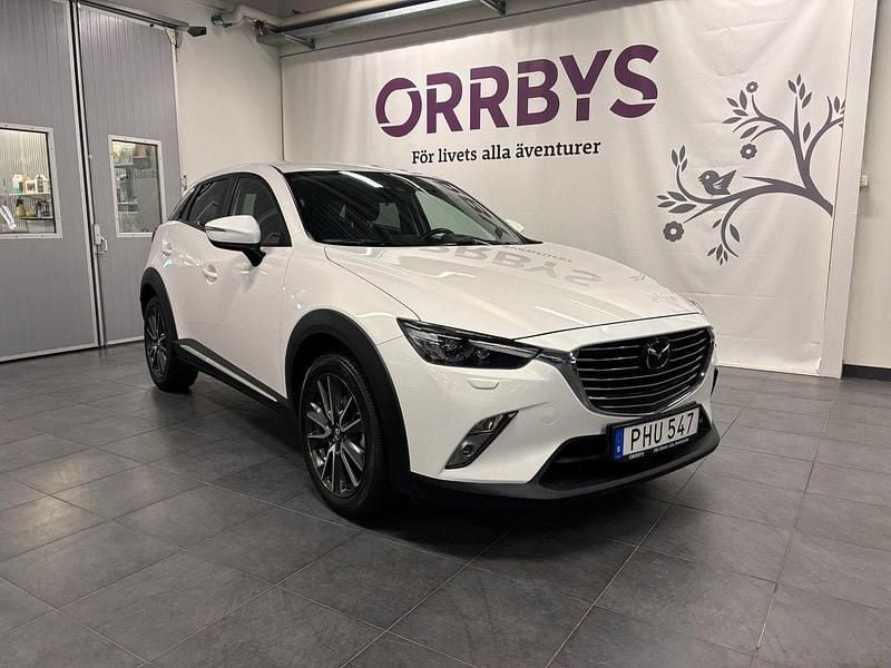 Vit Begagnad 2016 Mazda CX-3 Optimum SUV | 189 500 kr (Lite dyr) - Bild 1/4