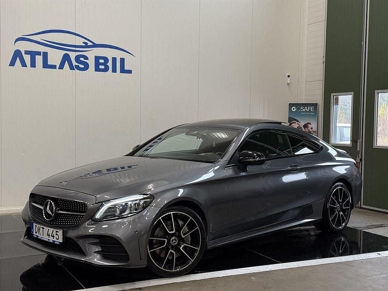 Grå Begagnad 2018 Mercedes C400 AMG line Sportkupé | 399 900 kr - Bild 1/4