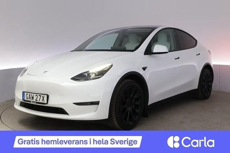 Vit Begagnad 2022 Tesla Model Y Long Range AWD SUV | 356 900 kr (Marknadspris) - Bild 1/4