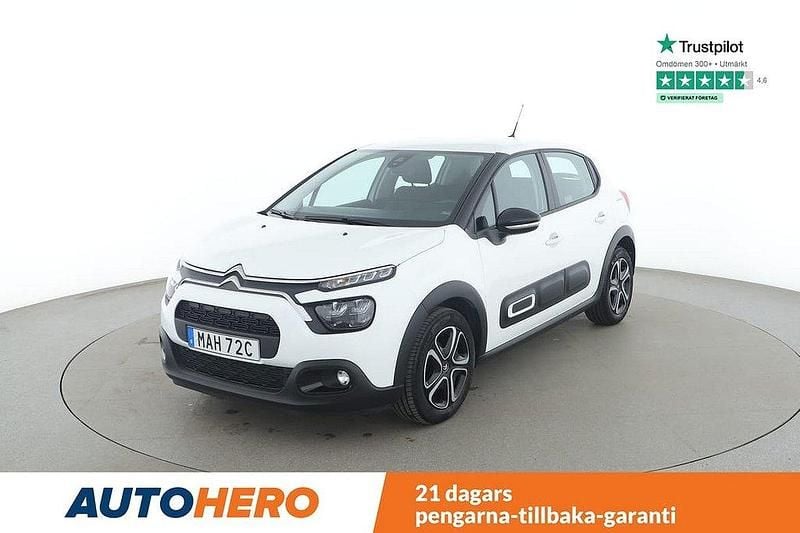 Vit Begagnad 2021 Citroën C3 Feel Halvkombi | 119 000 kr (Bra pris) - Bild 1/4