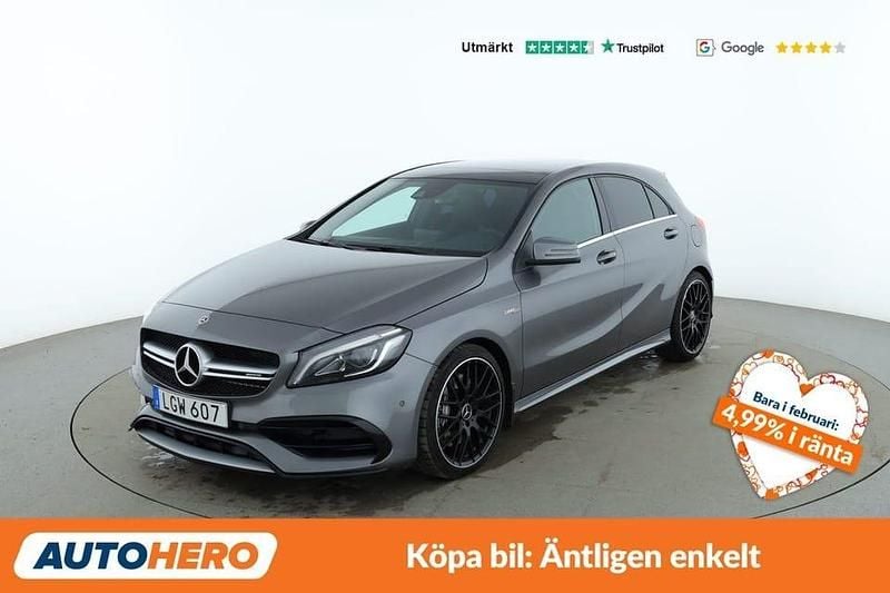 Begagnad Mercedes A45 AMG AMG 386 HK (283 kW) 2017 Mörkgrå Halvkombi