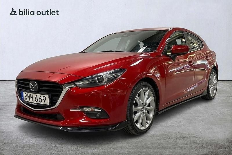 Begagnad Mazda 3 Inclusive 150 HK (110 kW) 2017 Röd Halvkombi