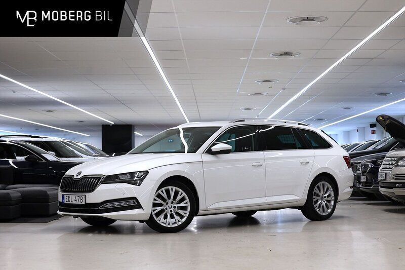Vit Begagnad 2019 Skoda Superb Business Line Kombi | 199 900 kr (Marknadspris) - Bild 1/3