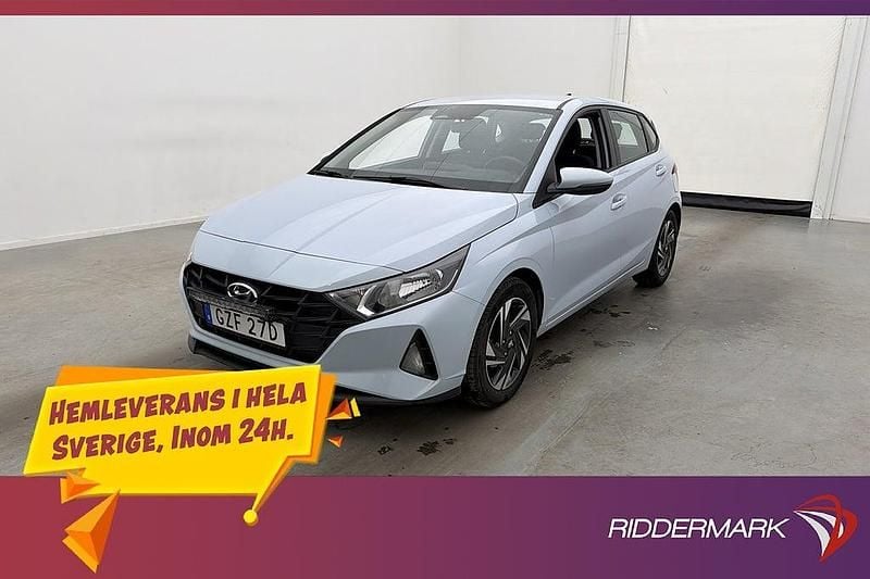 Blå Begagnad 2020 Hyundai i20 Essential Halvkombi | 154 800 kr (Lite dyr) - Bild 1/3