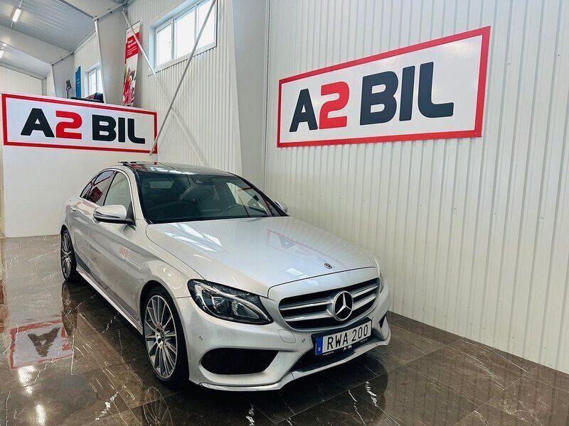 Silver Begagnad 2017 Mercedes C220 AMG line Sedan | 269 900 kr (Lite dyr) - Bild 1/4