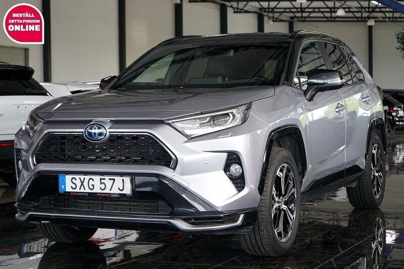 Grå Begagnad 2021 Toyota RAV4 Hybrid Premium SUV | 279 500 kr (Superpris) - Bild 1/4
