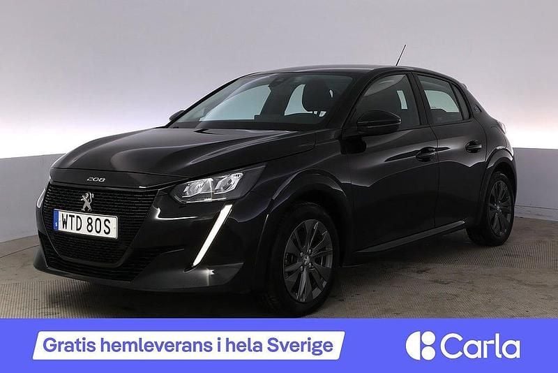 Svart Begagnad 2021 Peugeot e-208 Active Halvkombi | 162 900 kr (Marknadspris) - Bild 1/2