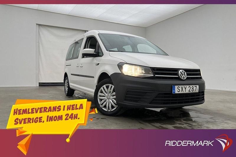 Vit Begagnad 2017 VW Caddy Maxi Life Life Minibuss | 229 800 kr (Dyr) - Bild 1/3