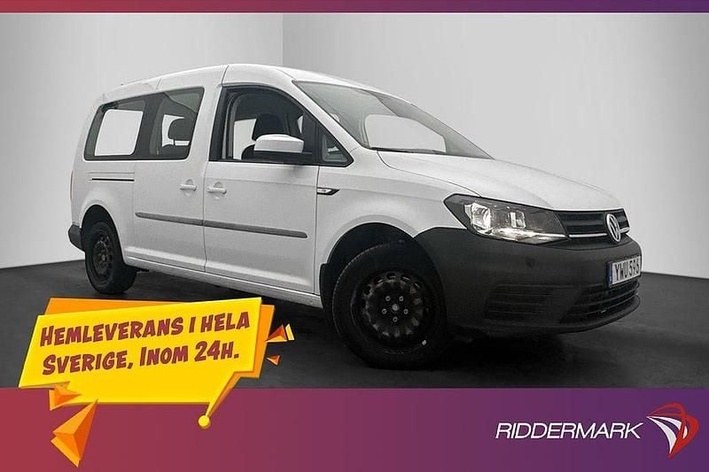 Vit Begagnad 2019 VW Caddy Maxi Life Life Minibuss | 229 900 kr - Bild 1/3