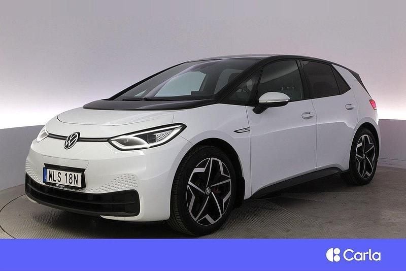 Vit Begagnad 2020 VW ID.3 Pro Performance Halvkombi | 254 900 kr - Bild 1/3
