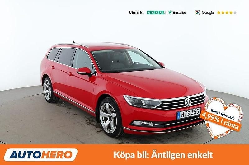 Begagnad VW Passat Highline 192 HK (141 kW) 2015 Röd Kombi