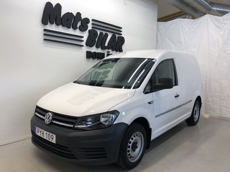 Vit Begagnad 2018 VW Caddy Minibuss | 169 900 kr - Bild 1/4