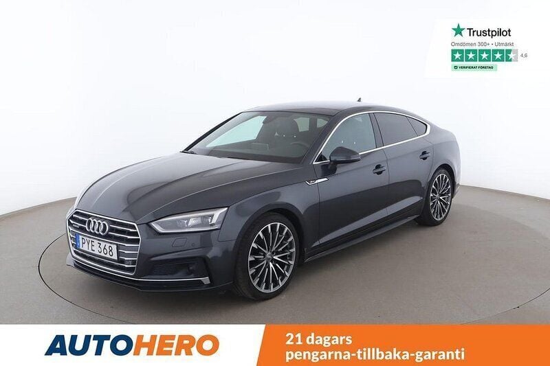 Grå Begagnad 2017 Audi A5 Sportback S-Line Halvkombi | 289 000 kr (Marknadspris) - Bild 1/4