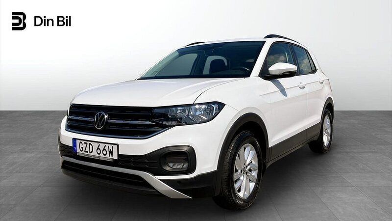 Vit Begagnad 2022 VW T-Cross Life SUV | 194 900 kr (Marknadspris) - Bild 1/4