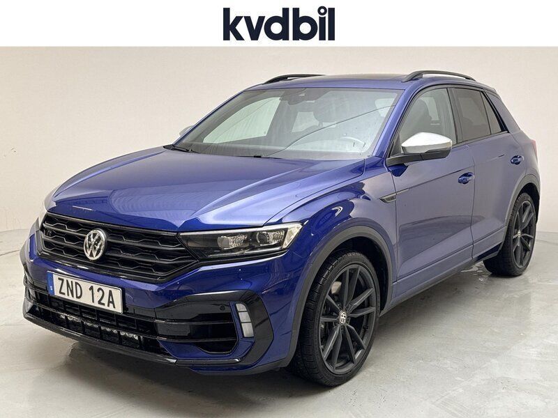 Blå (blå metallic) Begagnad 2020 VW T-Roc R SUV | 289 900 kr - Bild 1/3