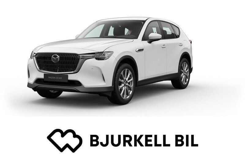 Arctic white solid Ny 2024 Mazda CX-60 Exclusive-Line SUV | 519 900 kr (Superpris) - Bild 1/4