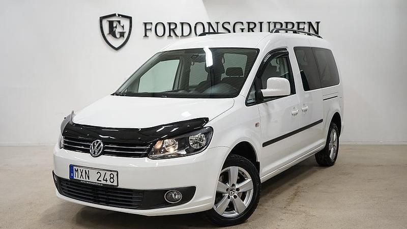 Vit Begagnad 2012 VW Caddy Maxi Minibuss | 174 800 kr - Bild 1/4