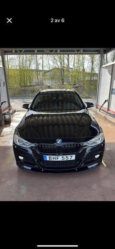 Svart Begagnad 2015 BMW 320 Sport Line Kombi | 130 000 kr (Bra pris) - Bild 1/4