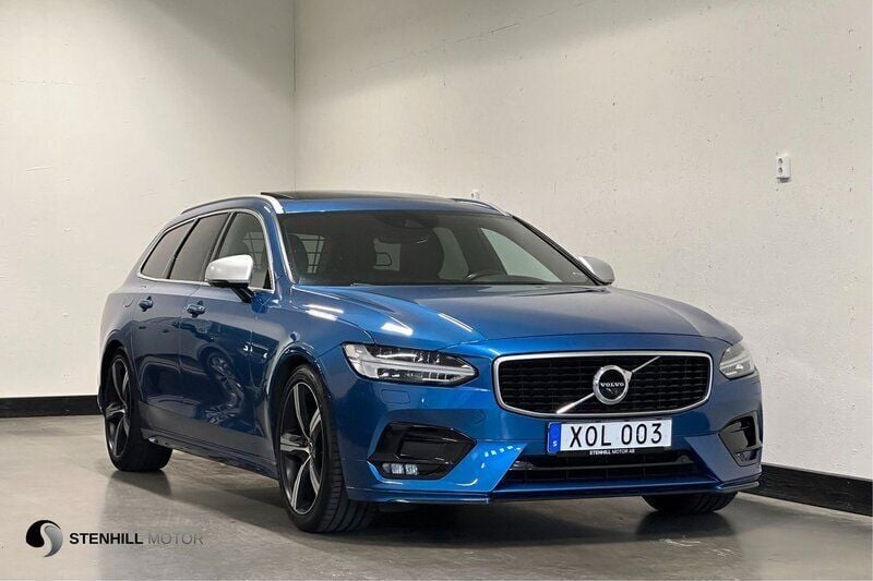 Blå Begagnad 2019 Volvo V90 R-Design Kombi | 289 900 kr (Marknadspris) - Bild 1/4