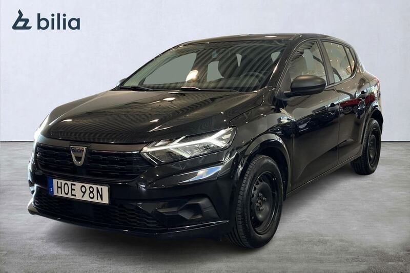 Svart Begagnad 2021 Dacia Sandero Essentiel Halvkombi | 114 900 kr (Marknadspris) - Bild 1/3