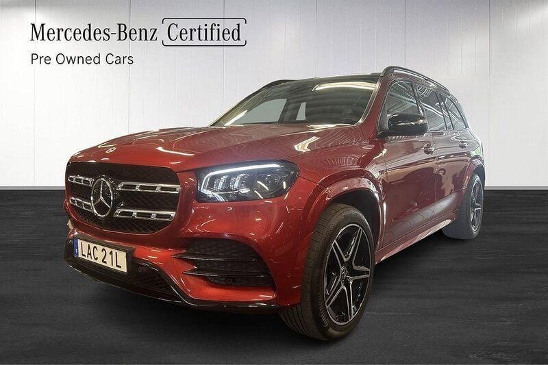 Röd Begagnad 2022 Mercedes GLS400 AMG SUV | 939 000 kr (Superpris) - Bild 1/4