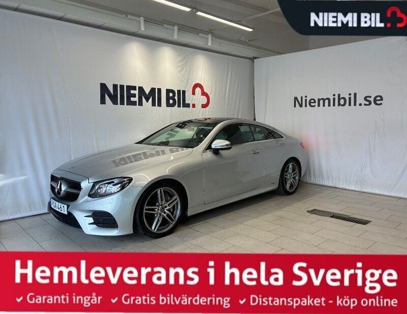 Silver Begagnad 2017 Mercedes E300 AMG Sportkupé | 379 900 kr (Marknadspris) - Bild 1/3
