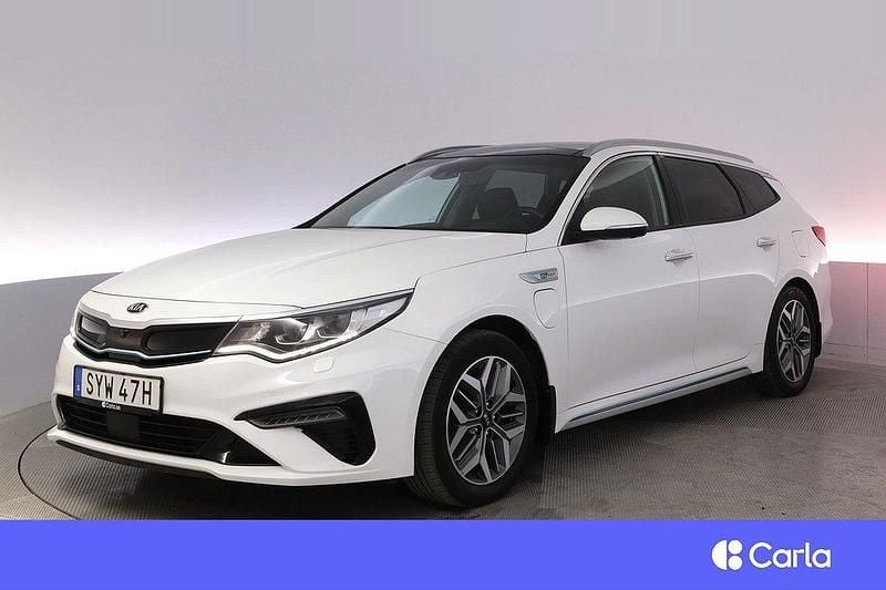 Vit Begagnad 2019 Kia Optima Hybrid 2 Sedan | 218 900 kr (Marknadspris) - Bild 1/4