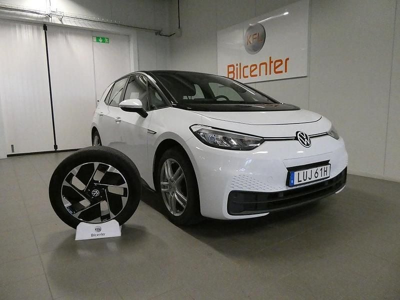 Vit Begagnad 2021 VW ID.3 Pro Performance Halvkombi | 219 900 kr (Marknadspris) - Bild 1/3