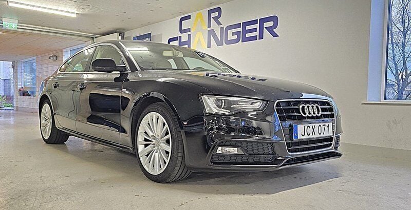 Svart Begagnad 2016 Audi A5 Sportback S-Line Halvkombi | 159 900 kr (Bra pris) - Bild 1/4
