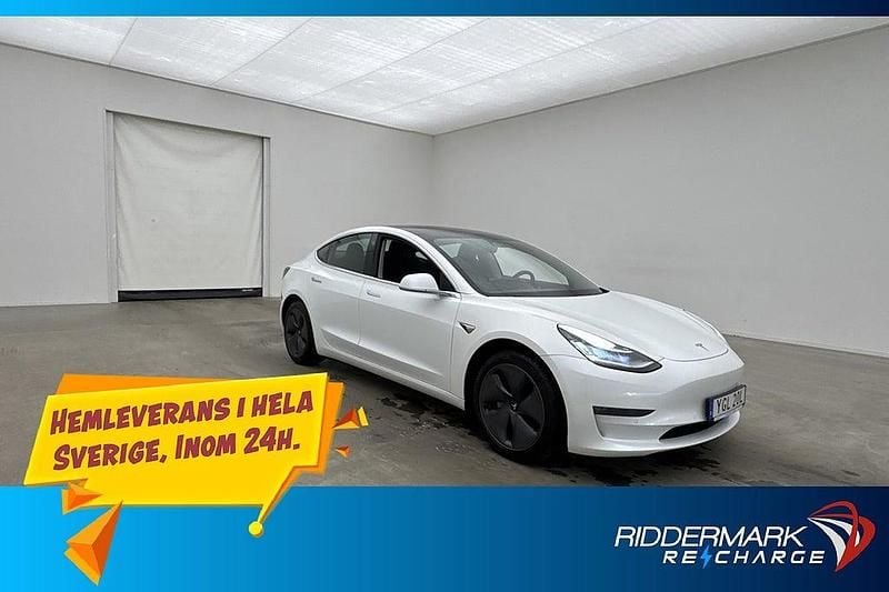 Vit Begagnad 2019 Tesla Model 3 Long Range AWD Sedan | 289 800 kr (Marknadspris) - Bild 1/3