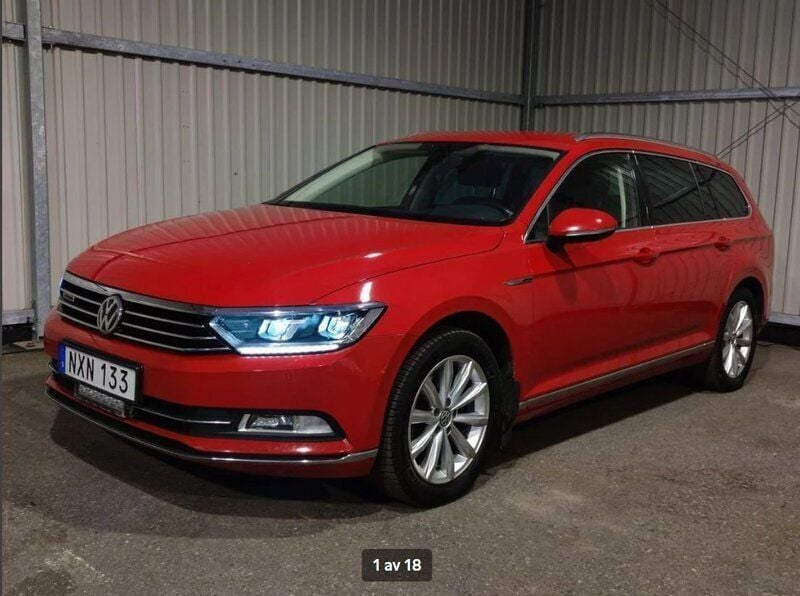 Röd Begagnad 2015 VW Passat GT Kombi | 159 000 kr (Marknadspris) - Bild 1/4