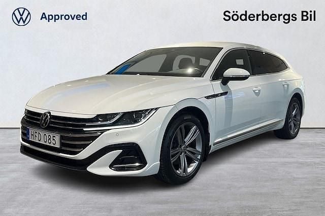 Vit Begagnad 2021 VW Arteon R-line Kombi | 289 500 kr (Marknadspris) - Bild 1/4