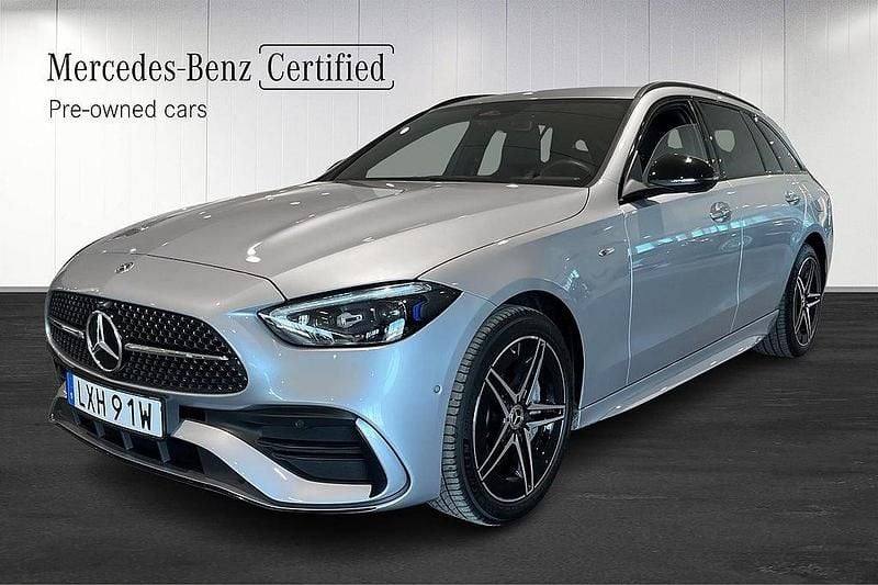 Begagnad Mercedes C300e AMG line 204 HK (150 kW) 2025 Silver Kombi