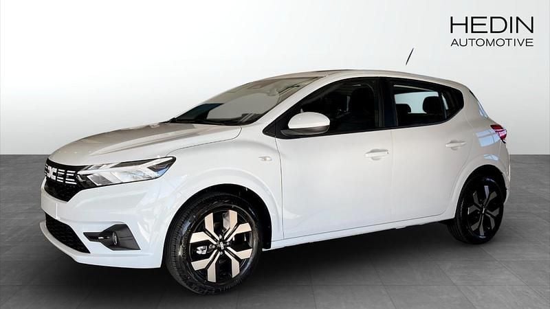 Vit (white) Ny 2025 Dacia Sandero Expression Halvkombi | 219 900 kr (Bra pris) - Bild 1/4