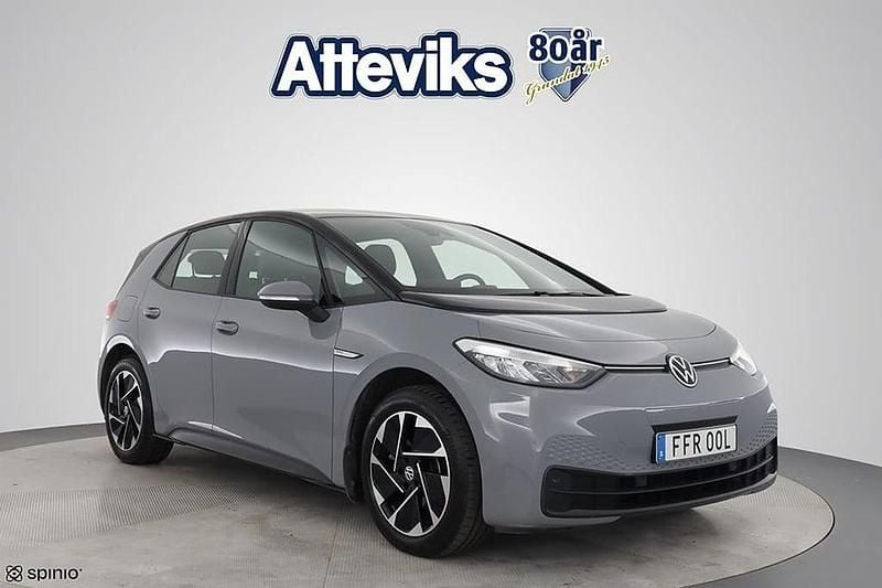 Grå Begagnad 2022 VW ID.3 Pro Performance Halvkombi | 239 900 kr (Bra pris) - Bild 1/3