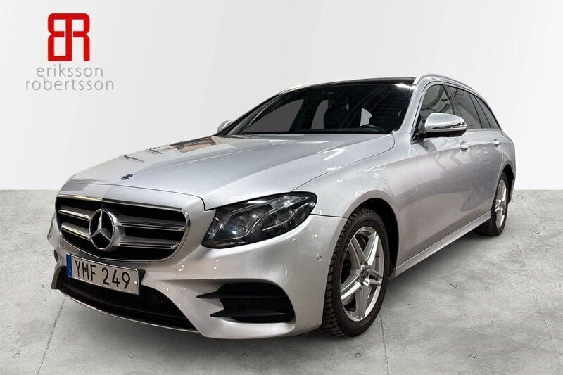 Silver Begagnad 2018 Mercedes E220 AMG Kombi | 319 900 kr (Marknadspris) - Bild 1/4