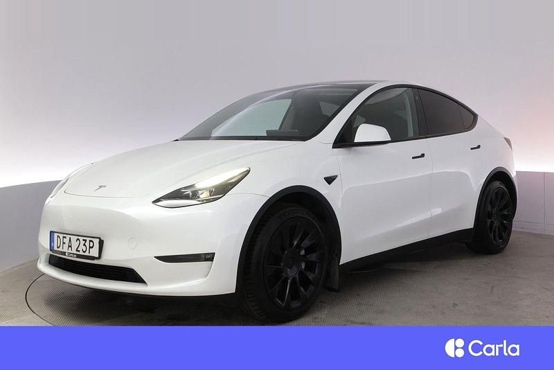 Vit Begagnad 2024 Tesla Model Y Long Range AWD SUV | 492 900 kr (Marknadspris) - Bild 1/4