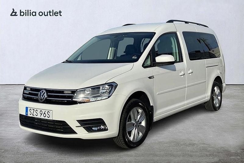 Vit Begagnad 2019 VW Caddy Maxi Life Life Minibuss | 209 900 kr (Marknadspris) - Bild 1/3