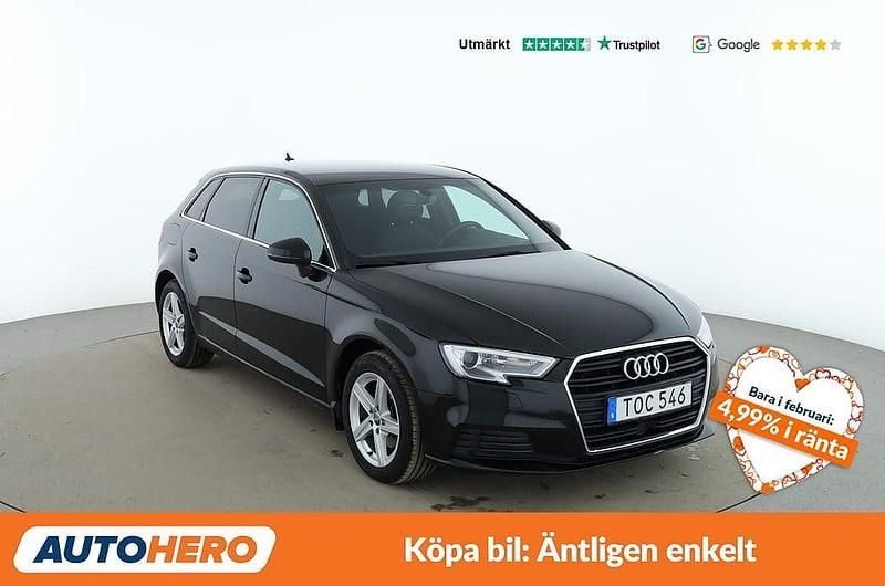 Begagnad Audi A3 Sportback 150 HK (110 kW) 2017 Svart Halvkombi