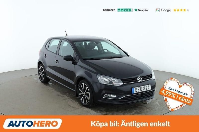 Begagnad VW Polo 91 HK (66 kW) 2016 Svart Halvkombi
