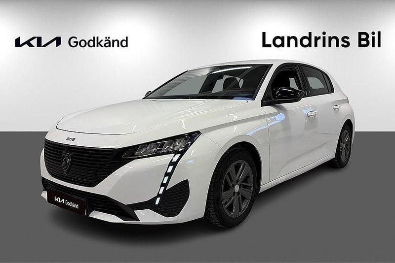 Vit Begagnad 2022 Peugeot 308 Halvkombi | 199 300 kr (Marknadspris) - Bild 1/4