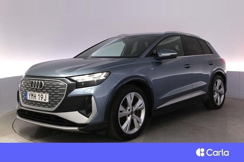 Blå Begagnad 2021 Audi Q4 e-tron S-Line SUV | 404 900 kr (Marknadspris) - Bild 1/4